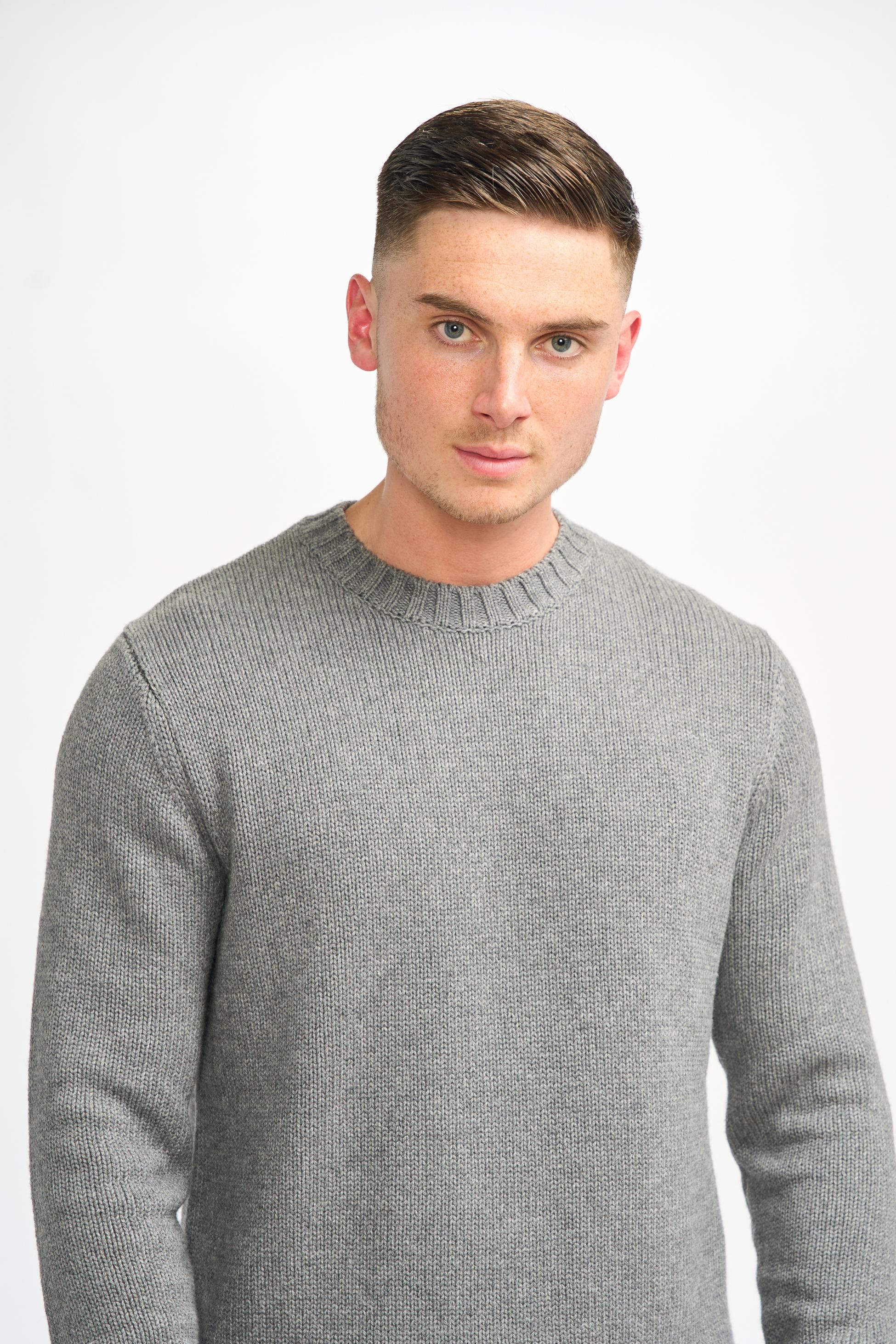 Men’s Classic Knit Pullover Jumper - FARREL - Grey