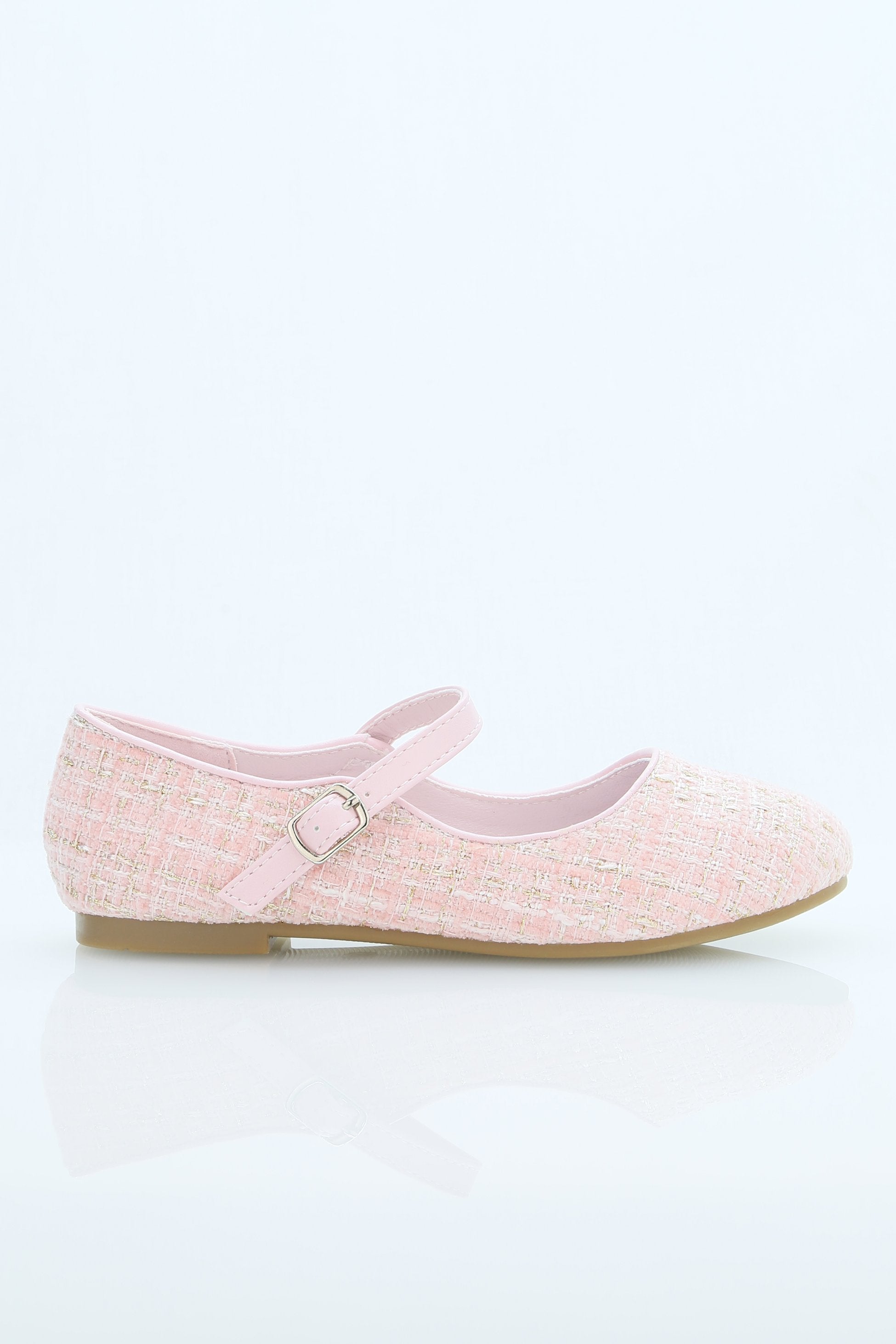 Girls' Tweed Flats Mary Jane Shoes - SUZANNE - Pink