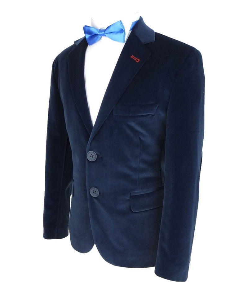 Boys Velvet Parliament Blue Blazer - Parliament Blue