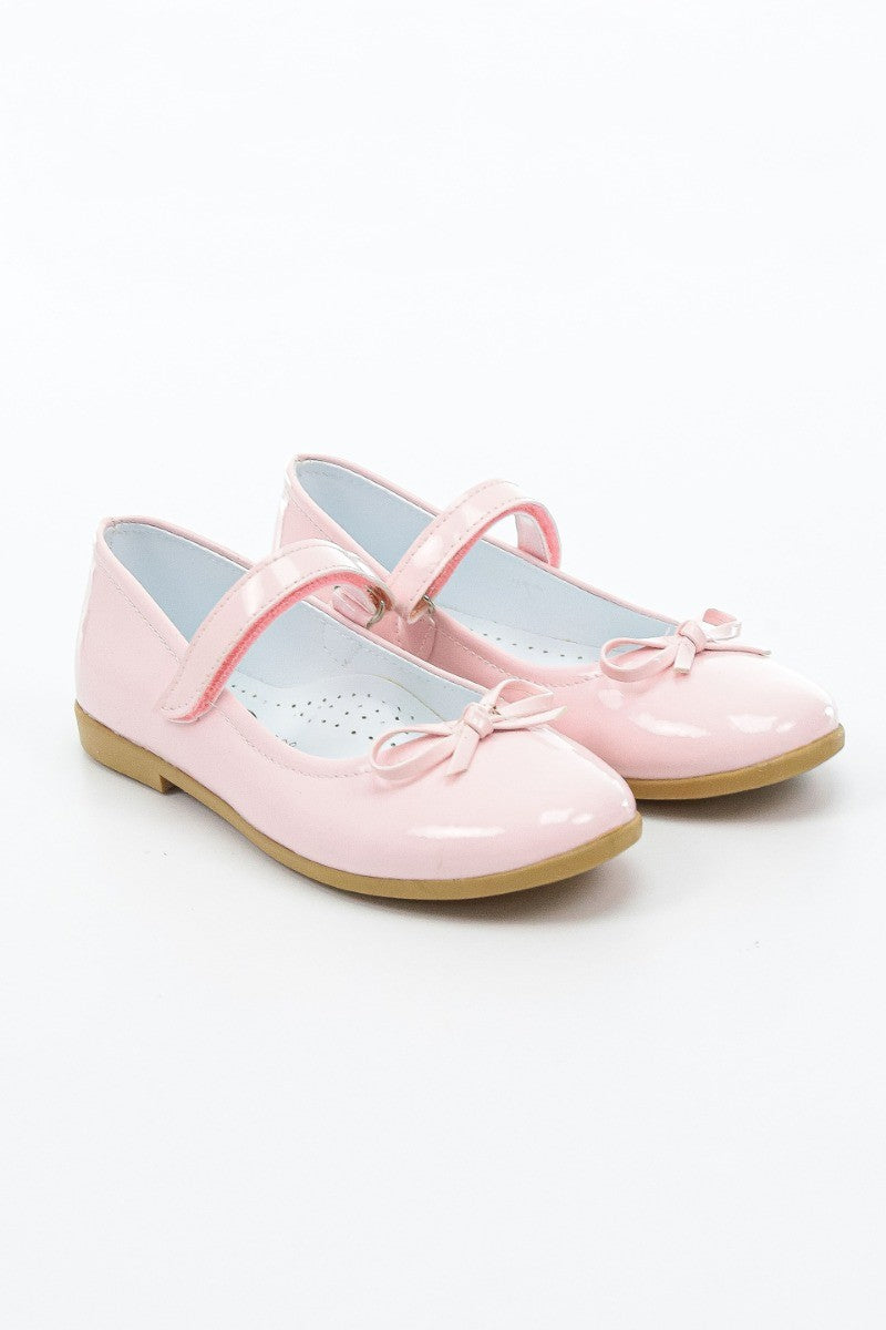 Girls Mary Jane Flat Dress Shoes - ANNA - Pink