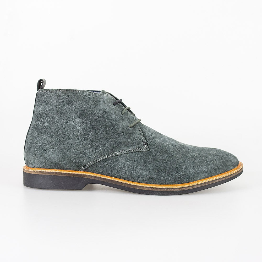 Men's Suede Chukka Boots - SAHARA - Grey