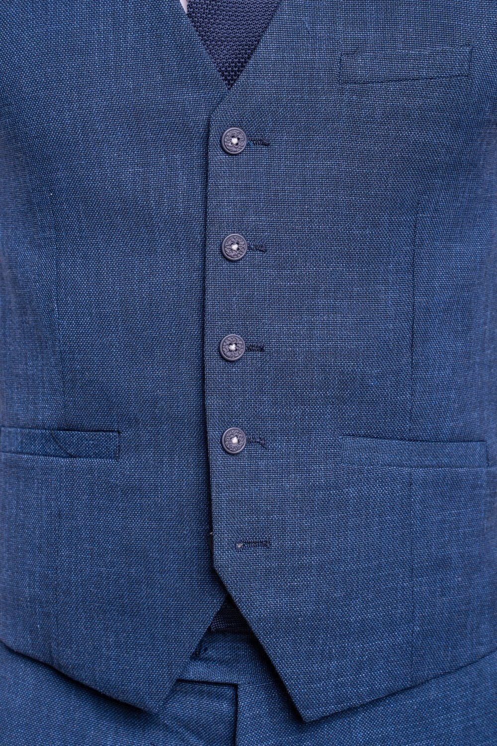 Men's Slim Fit Formal Waistcoat- MIAMI - Blue