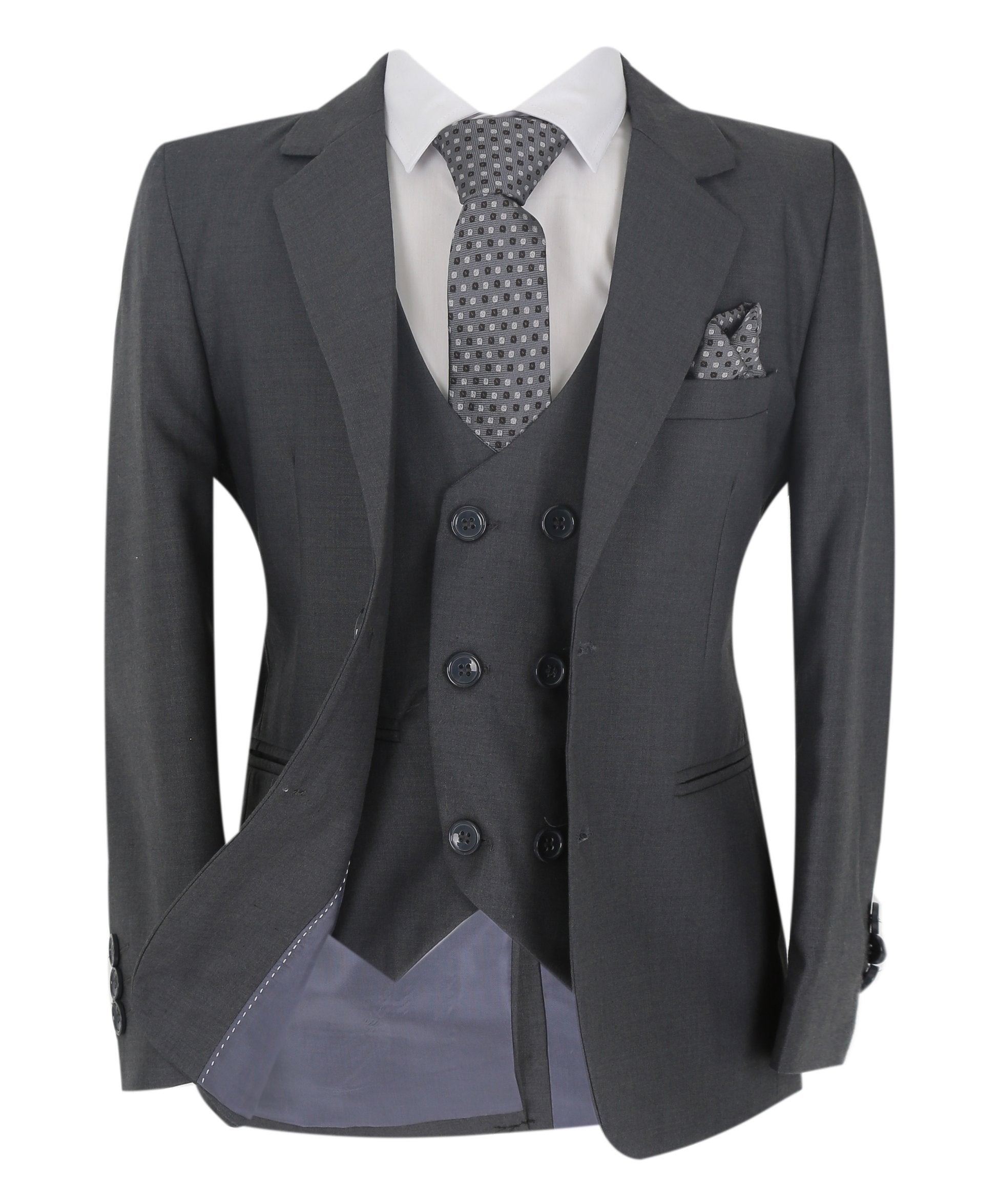 Boys Slim Fit 7 Piece Suit - DAVID D.GREY