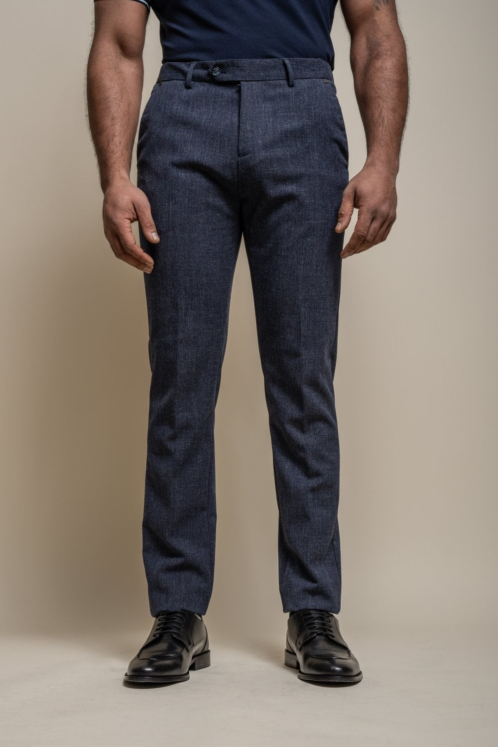 Men's Slim Fit Formal Trousers - TOKYO - Navy Blue