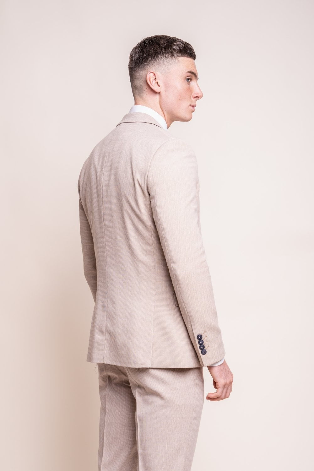 Men's Slim Fit Formal Suit- MIAMI Beige - Beige