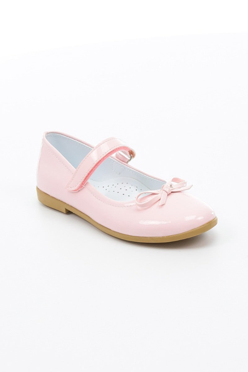 Girls Mary Jane Flat Dress Shoes - ANNA - Pink