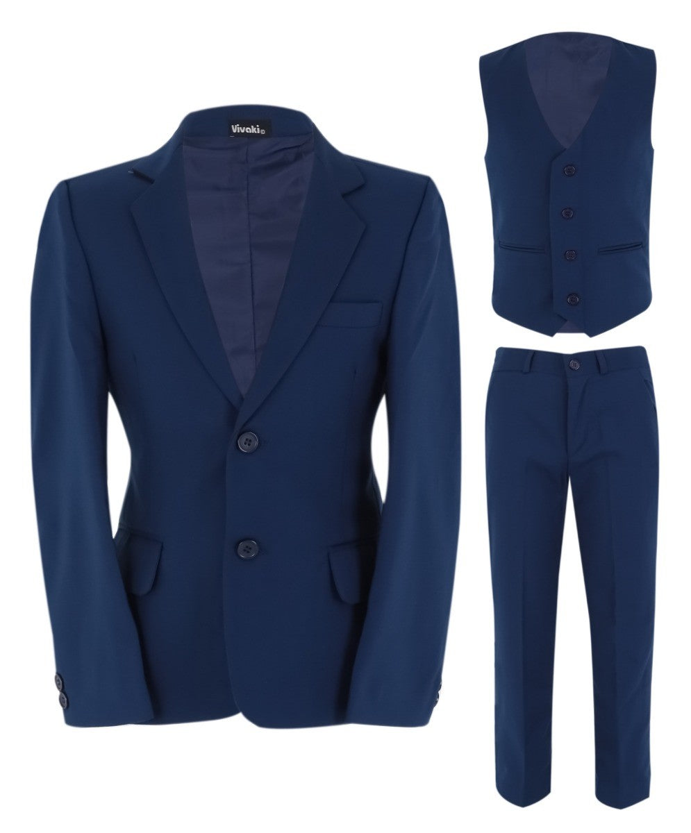 Boys 6 Piece All In One Formal Suit Set - RUN - Royal Blue