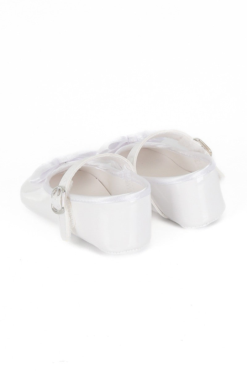 Baby Girls Soft Pre-Walker Shoes - White