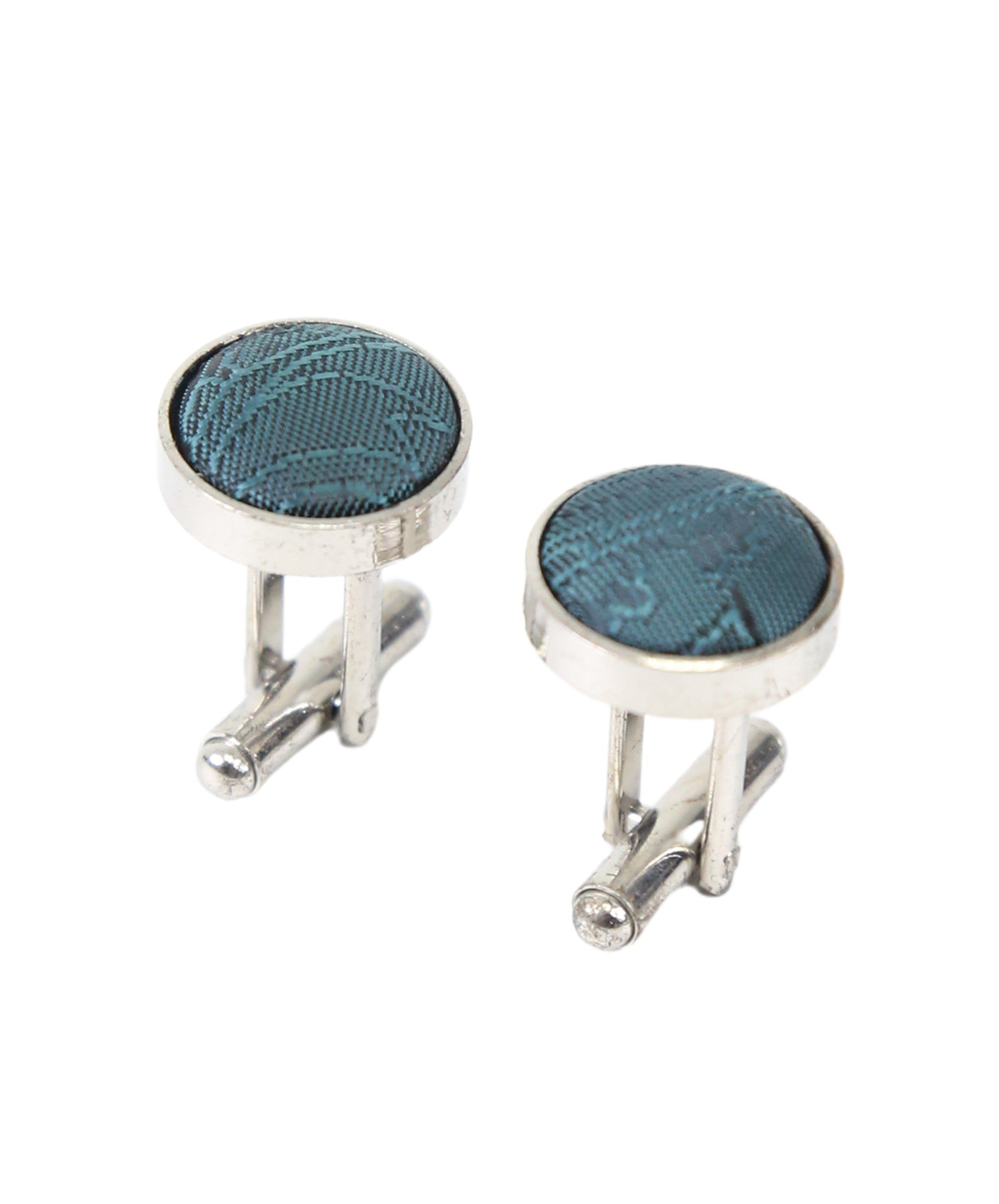 Men's Paisley Tie Cufflink Set - Green