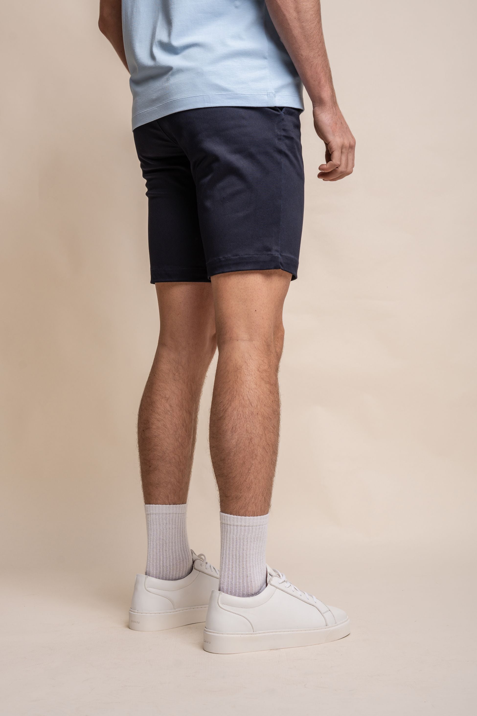 Men's Cotton Casual Chino Shorts - DAKOTA - Navy Blue