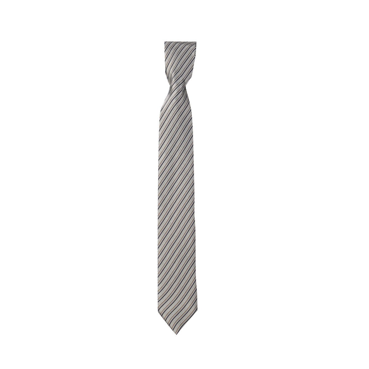 Boys Striped Tie & Hanky Sets - Black