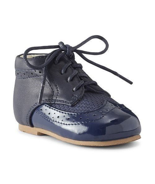 Baby & Boys Two-tone leather Brogue Shoes ��� ANTONIO - Navy Blue