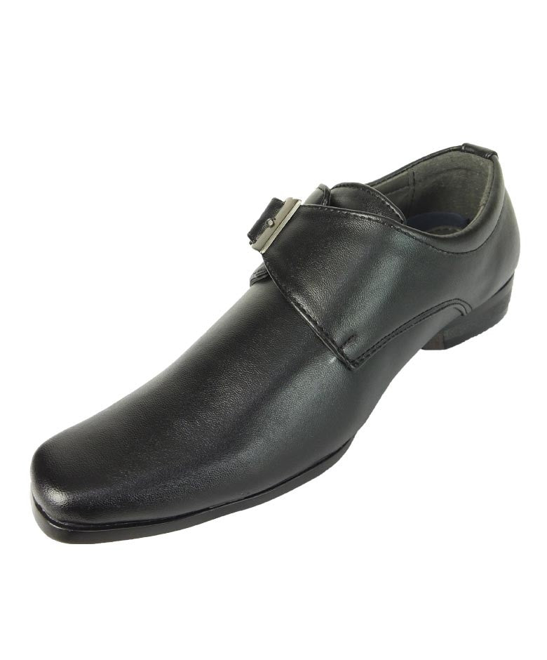 Boys Black Monk Shoes - ALDWYCH - Black