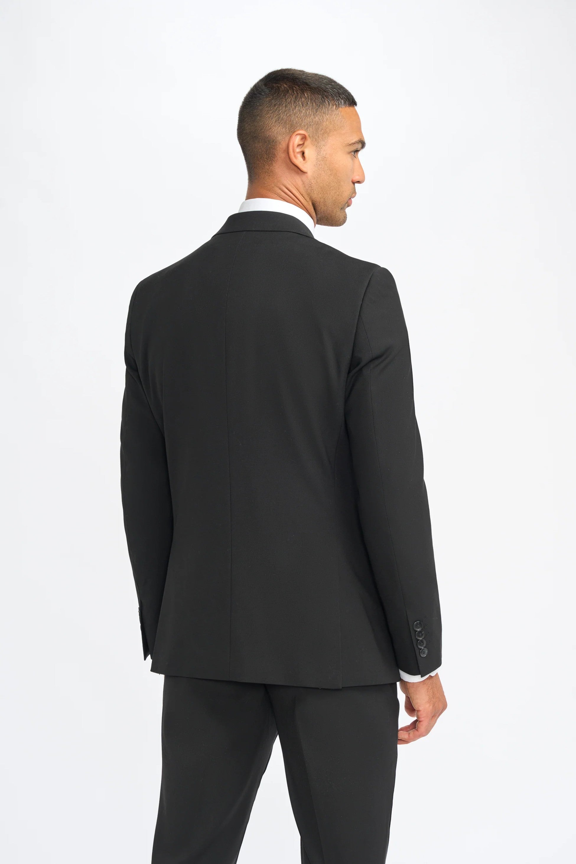 Premium Slim Fit Men's Suit Jacket – MALIBU - Black