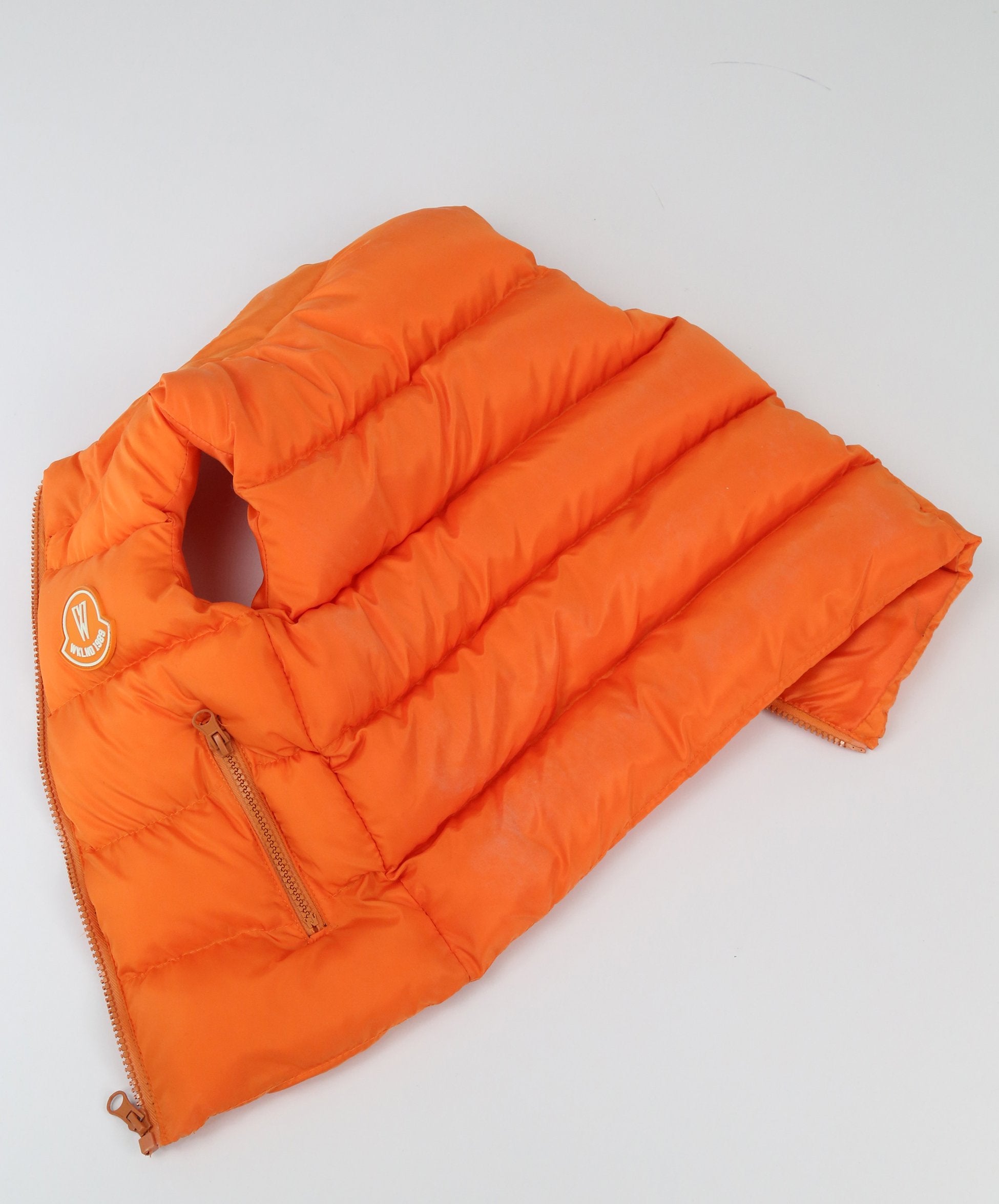 Boys Puffer Vest, Kids Padded Sleeveless Winter Outerwear - Orange