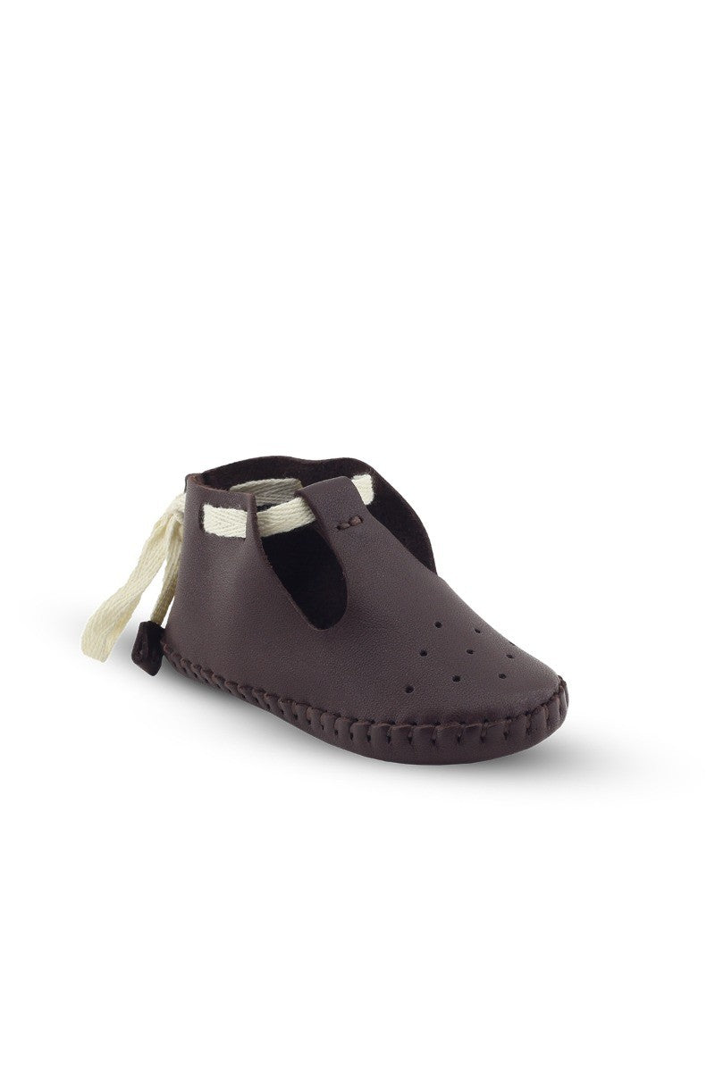 Baby Boys Genuine Leather Pre-walker Crib Shoes - Patik - Brown