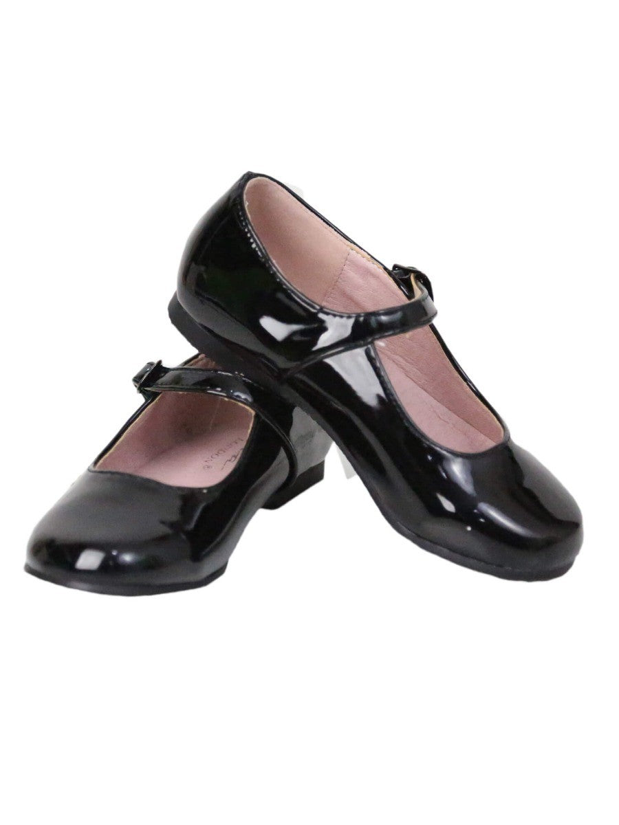 Girls Patent Mary Jane Shoes - Black