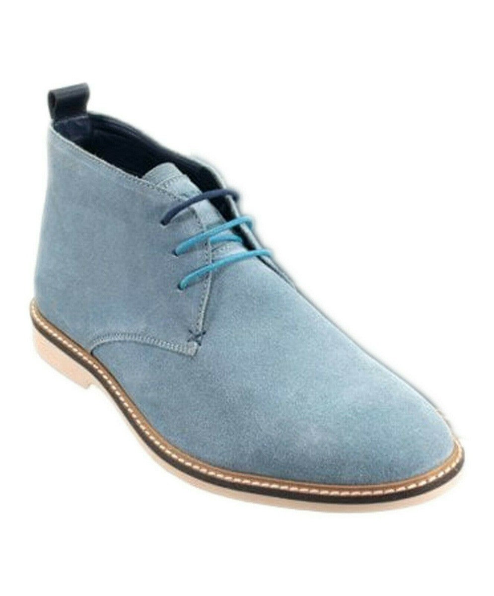 Men's Suede Chukka Boots - SAHARA - Sky Blue