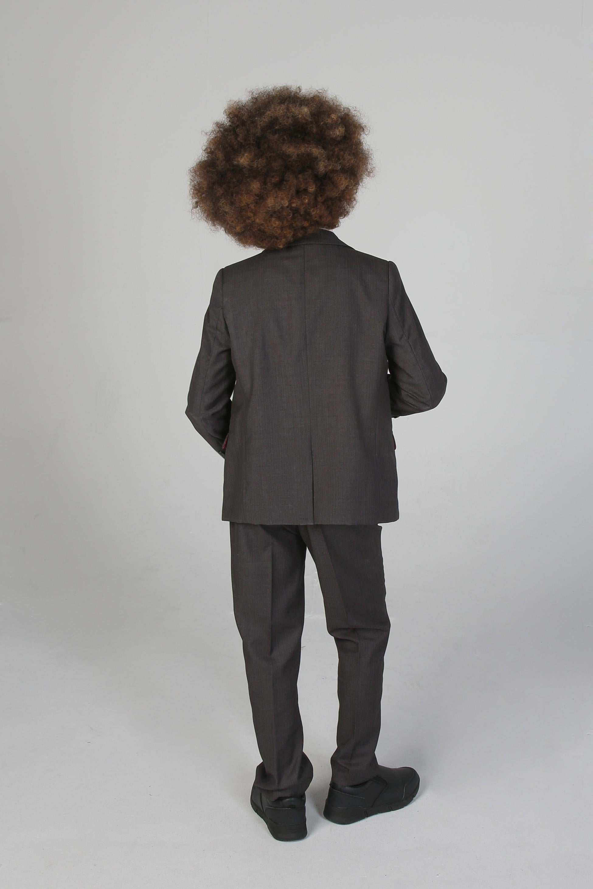 Boys Tailored Fit Formal Suit- CHARLES Charcoal - Charcoal Grey