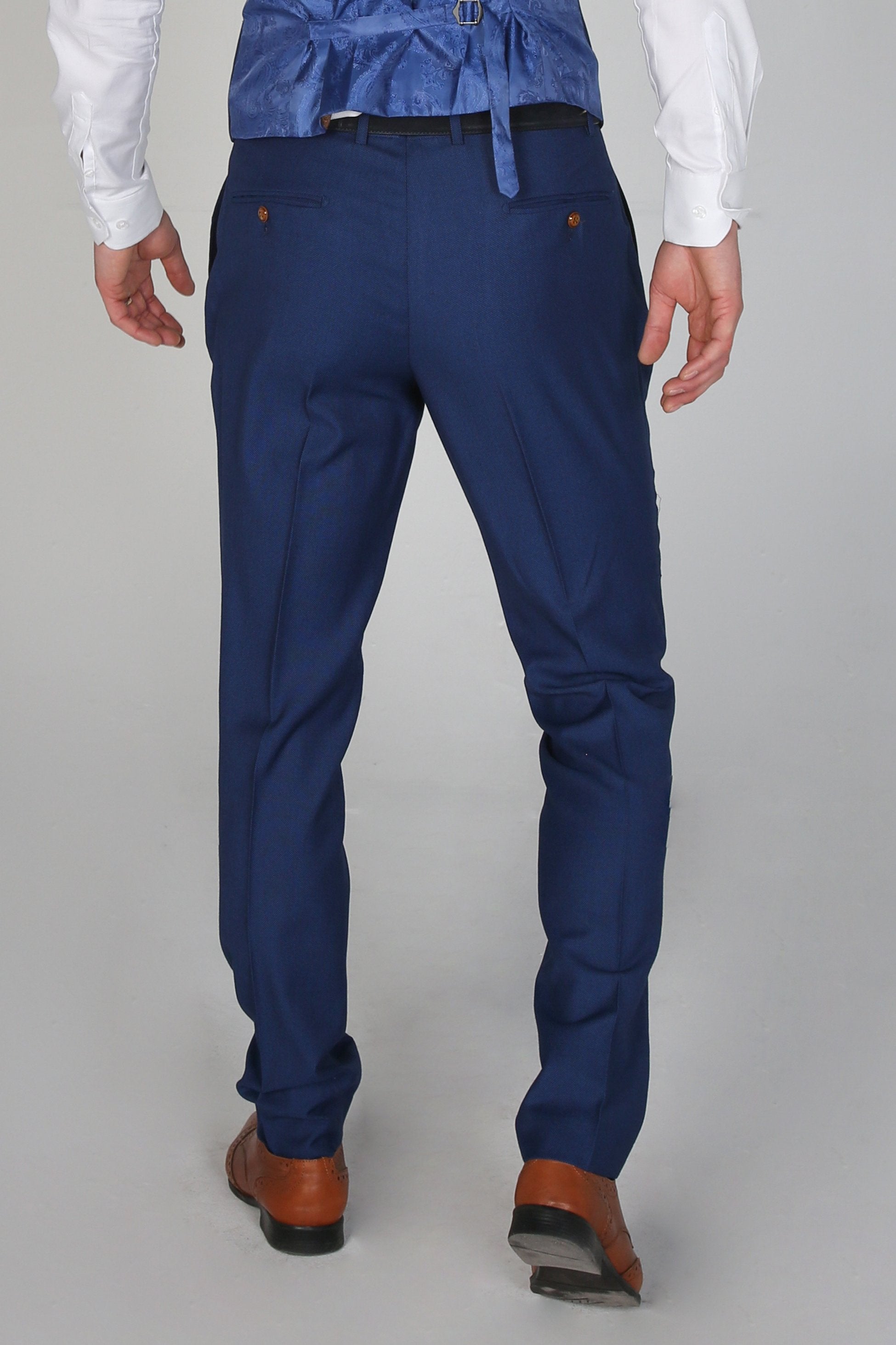 Men's Tailored Fit Trousers - MAYFAIR - Blue