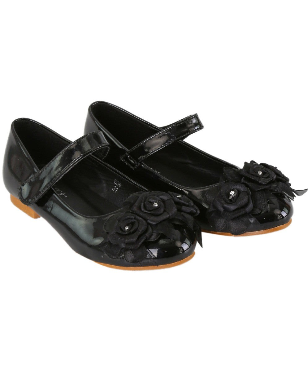 Flower Girls Mary Jane Formal Patent Shoes - Black