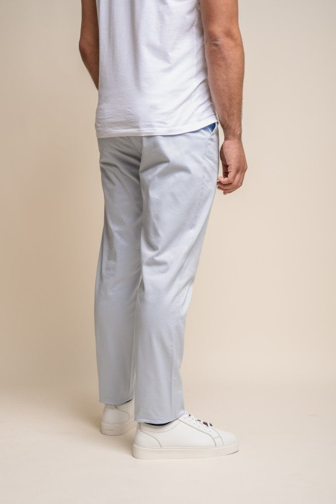 Men's Casual Cotton Chino - DAKOTA - Ice Blue