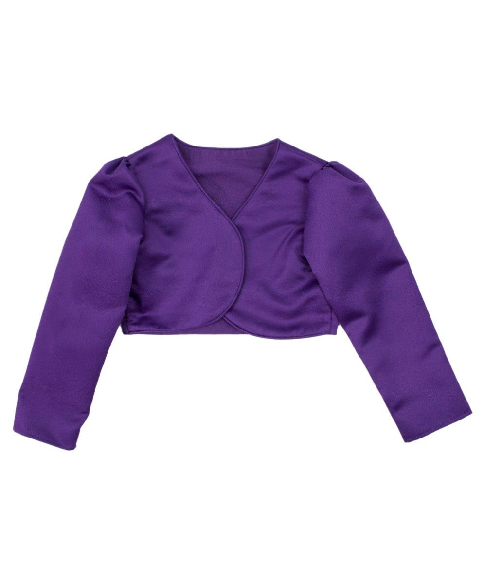 Girls Long Sleeves Bolero - Purple