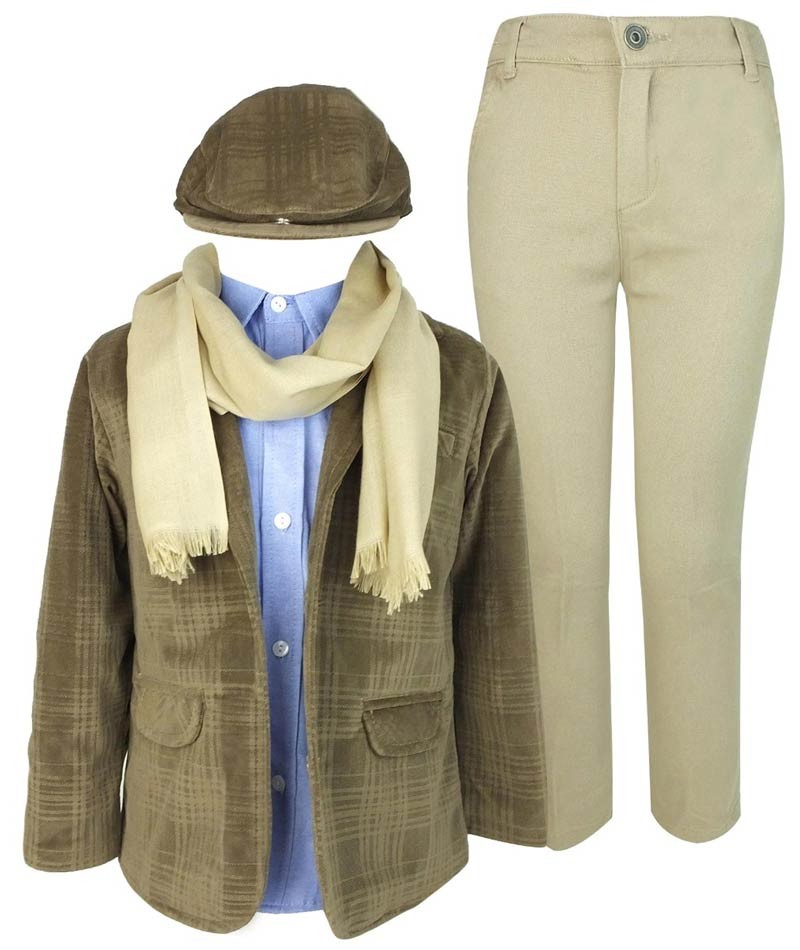 Boys Suede Like Camel Brown Balzer- Combined Set - Camel Brown