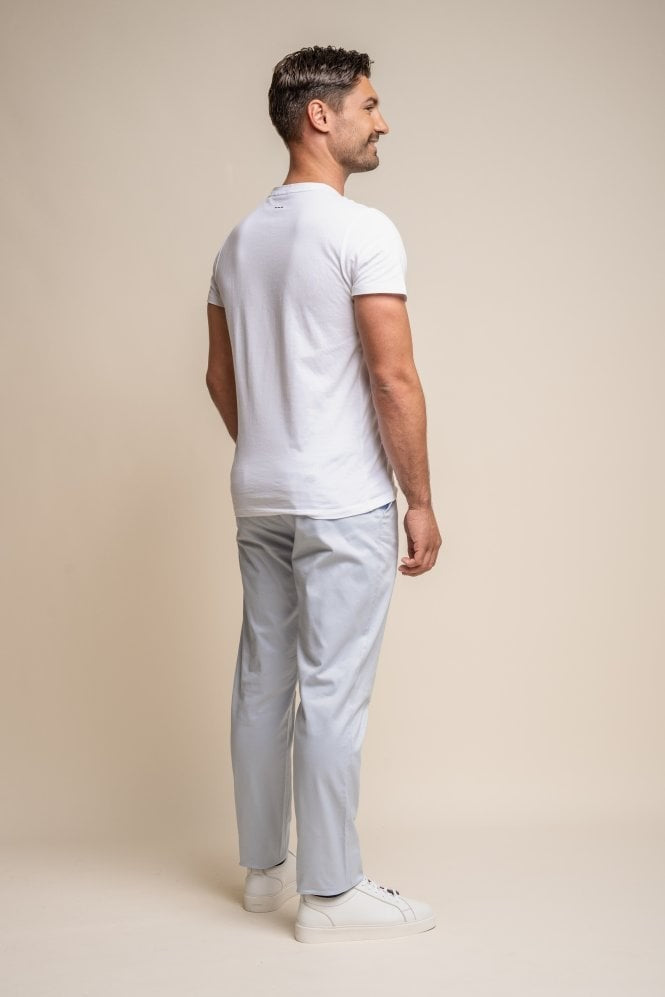 Men's Casual Cotton Chino - DAKOTA - Ice Blue