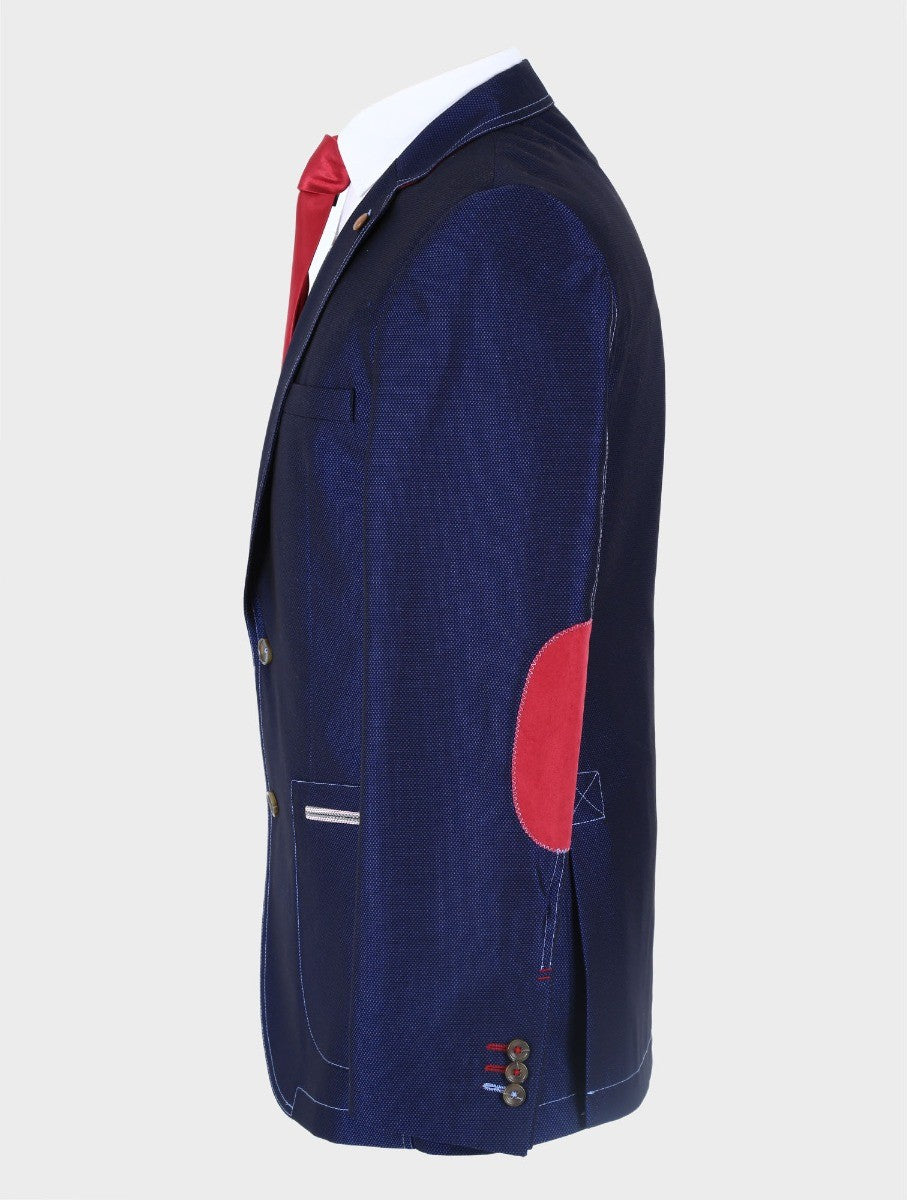 Men's Casual Slim Fit Navy Blazer - TONY Accardo - Navy Blue