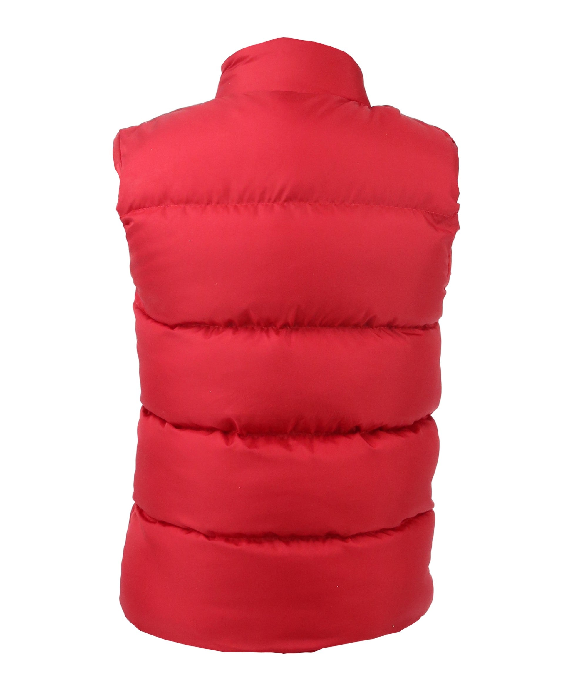 Girls Sleeveless Padded Puffer Gilet - Red