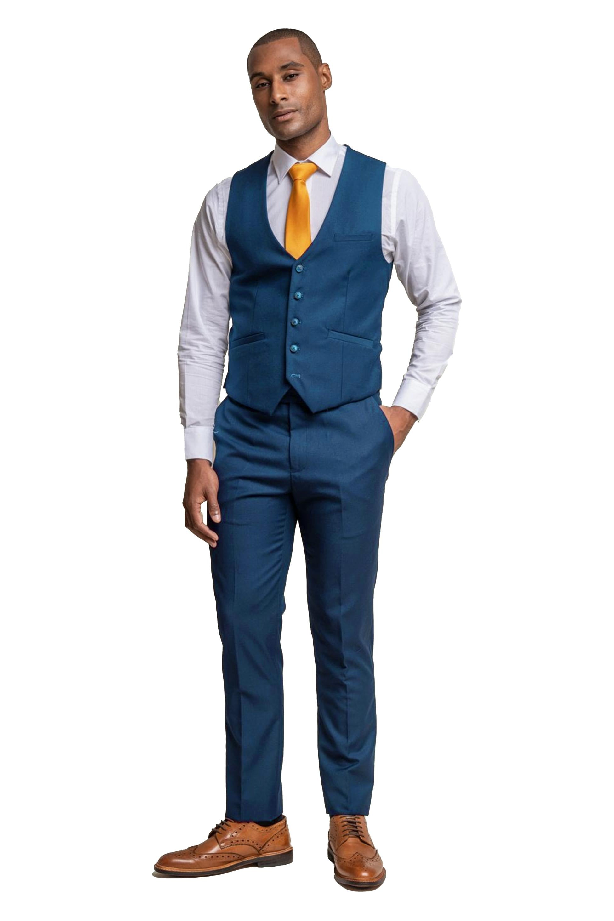 Men's Slim Fit Waistcoat - JEFFERSON Navy - Navy Blue