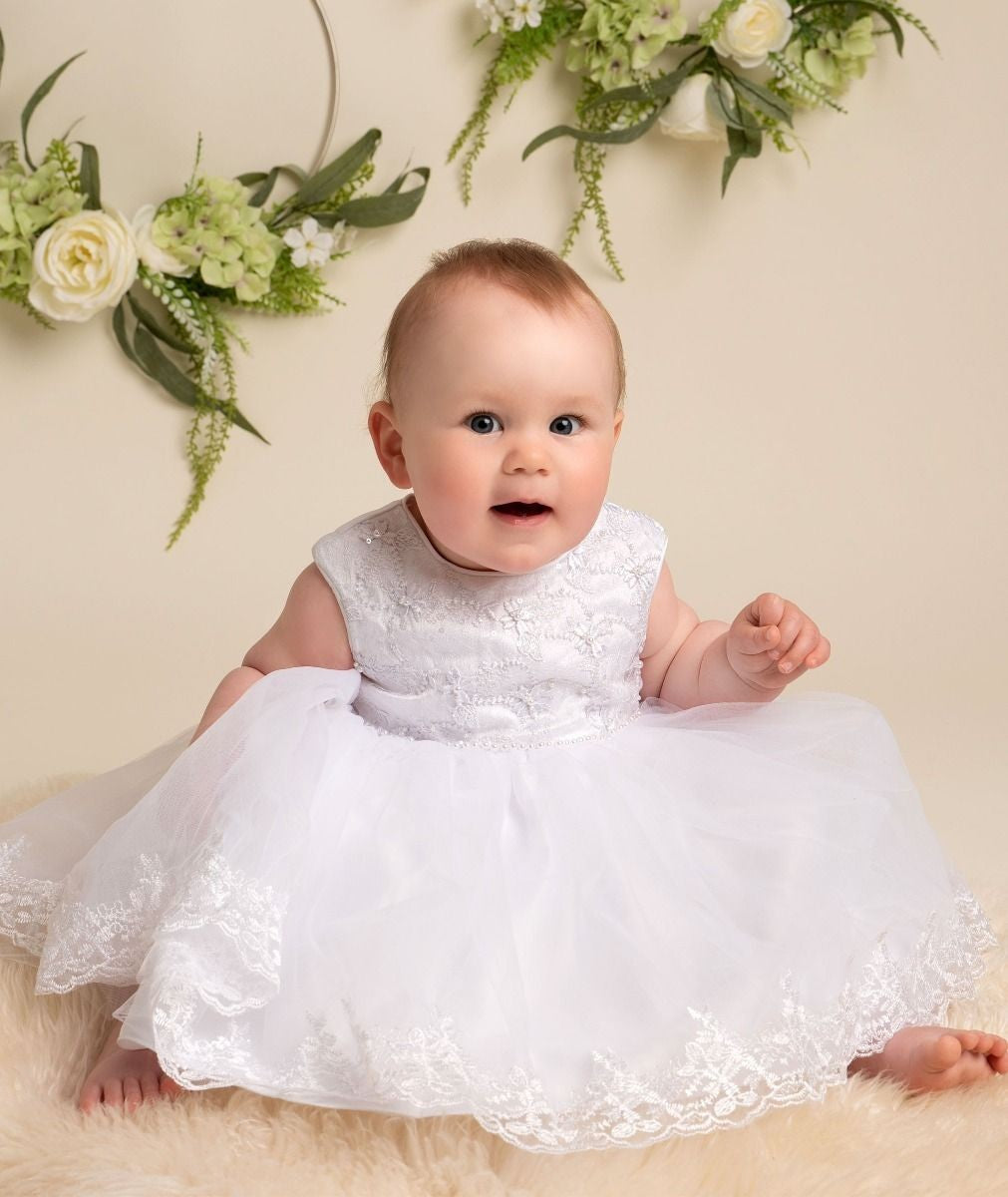 Baby & Girls High-low Skirt Lace Dress - KHOLE - White