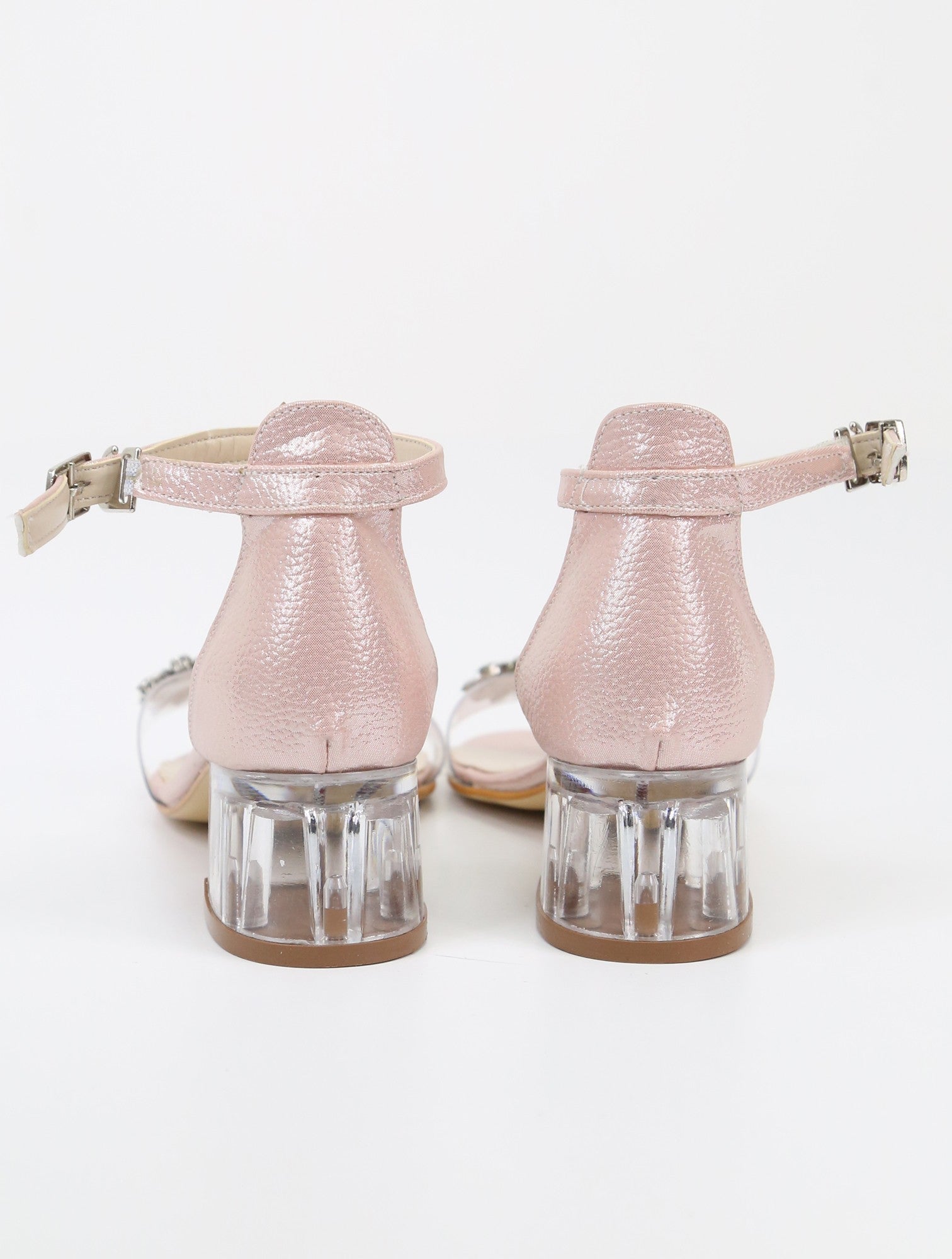 Girls Ankle-Strap Block Heels Sandals - WAKKO - Pink