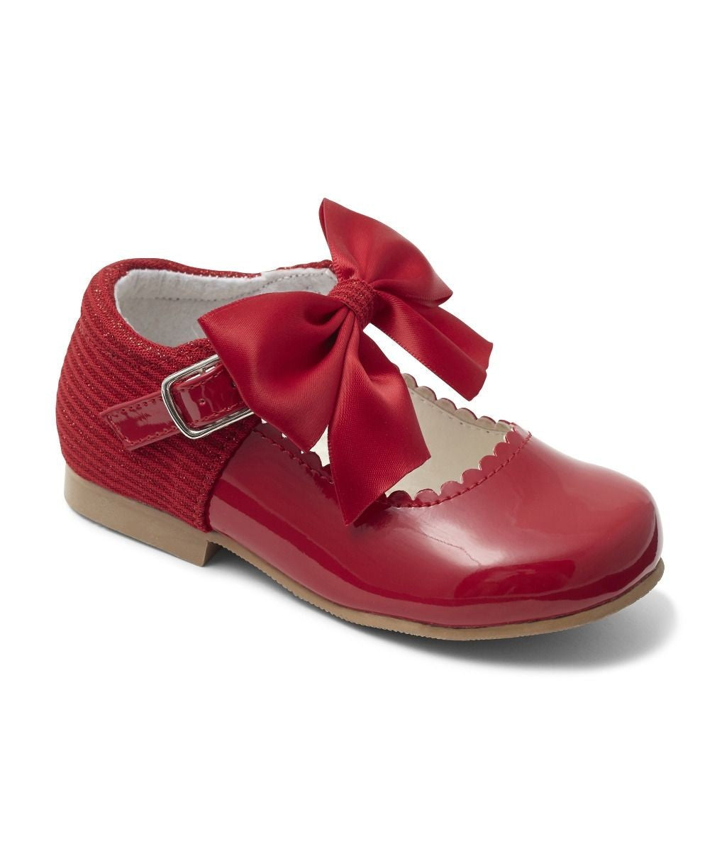 Girls Bow Patent Mary Jane Shoes – KRISTY - Red