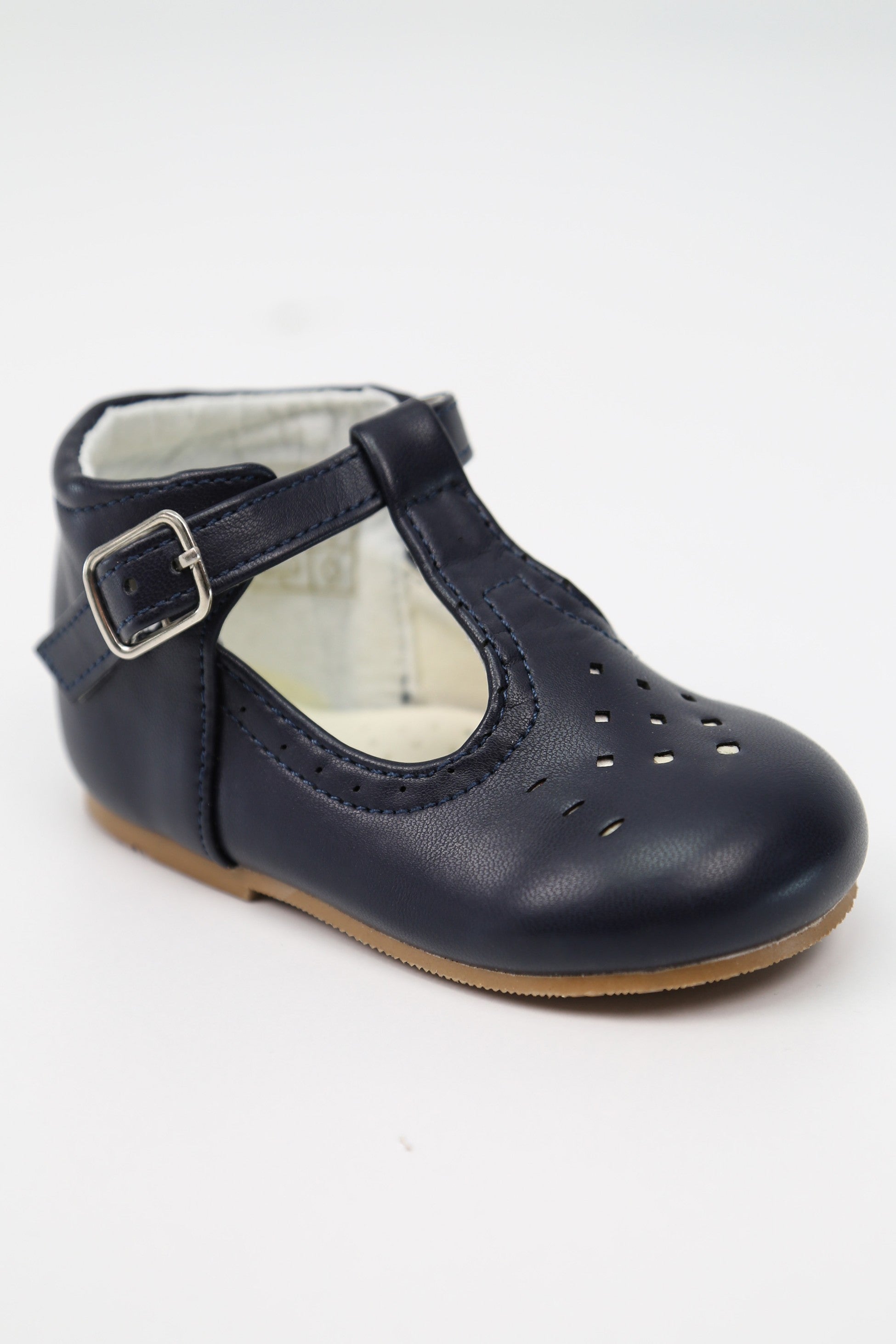 Kids Unisex Buckled Mary Jane Shoes - AARON - Navy Blue