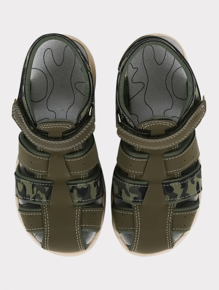 Boys Casual Trekking Sandals - Green