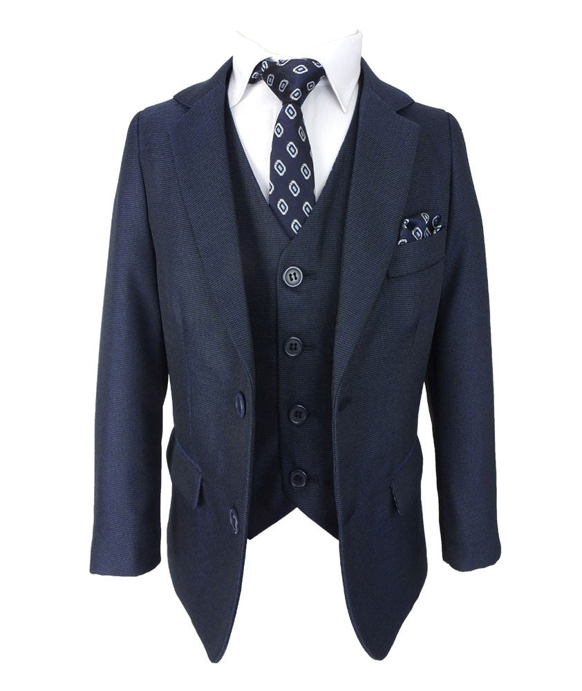 Boys Regular Fit All In One Suit - Dark Blue