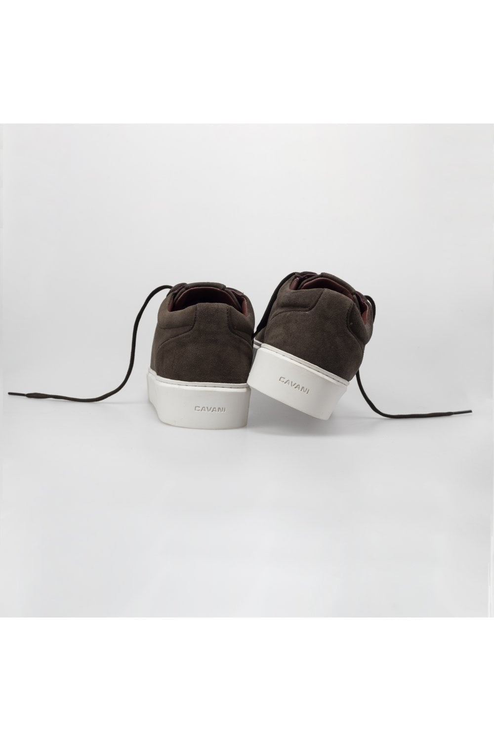 Men's Thick Rubber Sole Lace Up Sneakers - Coffee Brown