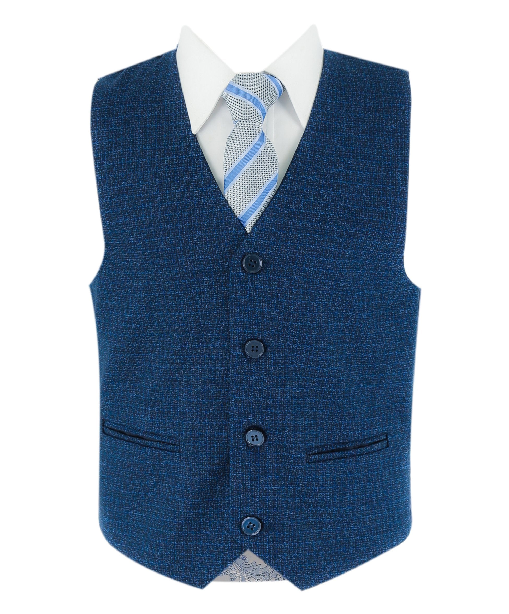 Boys Slim Fit Indigo Blue Suit - MATEO