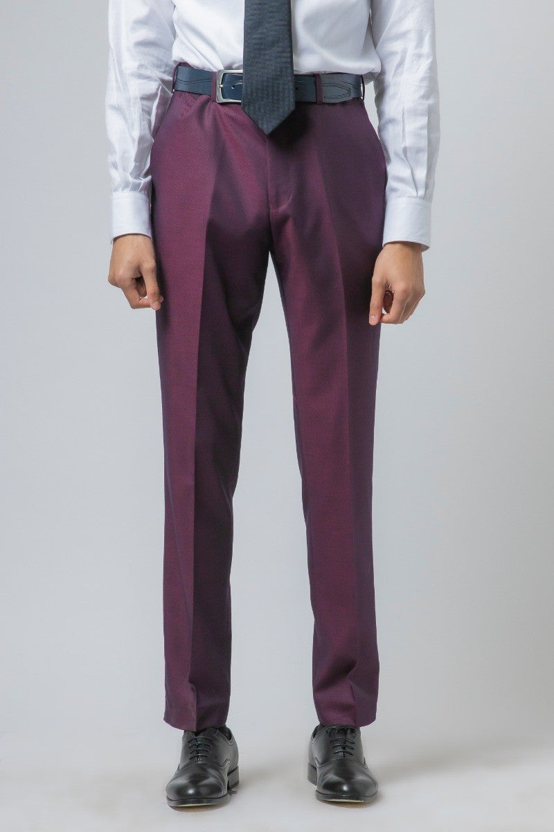 Men's Lincoln Slim Fit Burgundy Suit - Burgundy