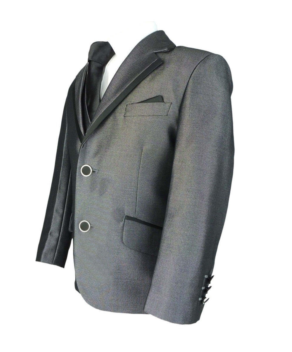 Boys Sheen Grey Suit - Grey