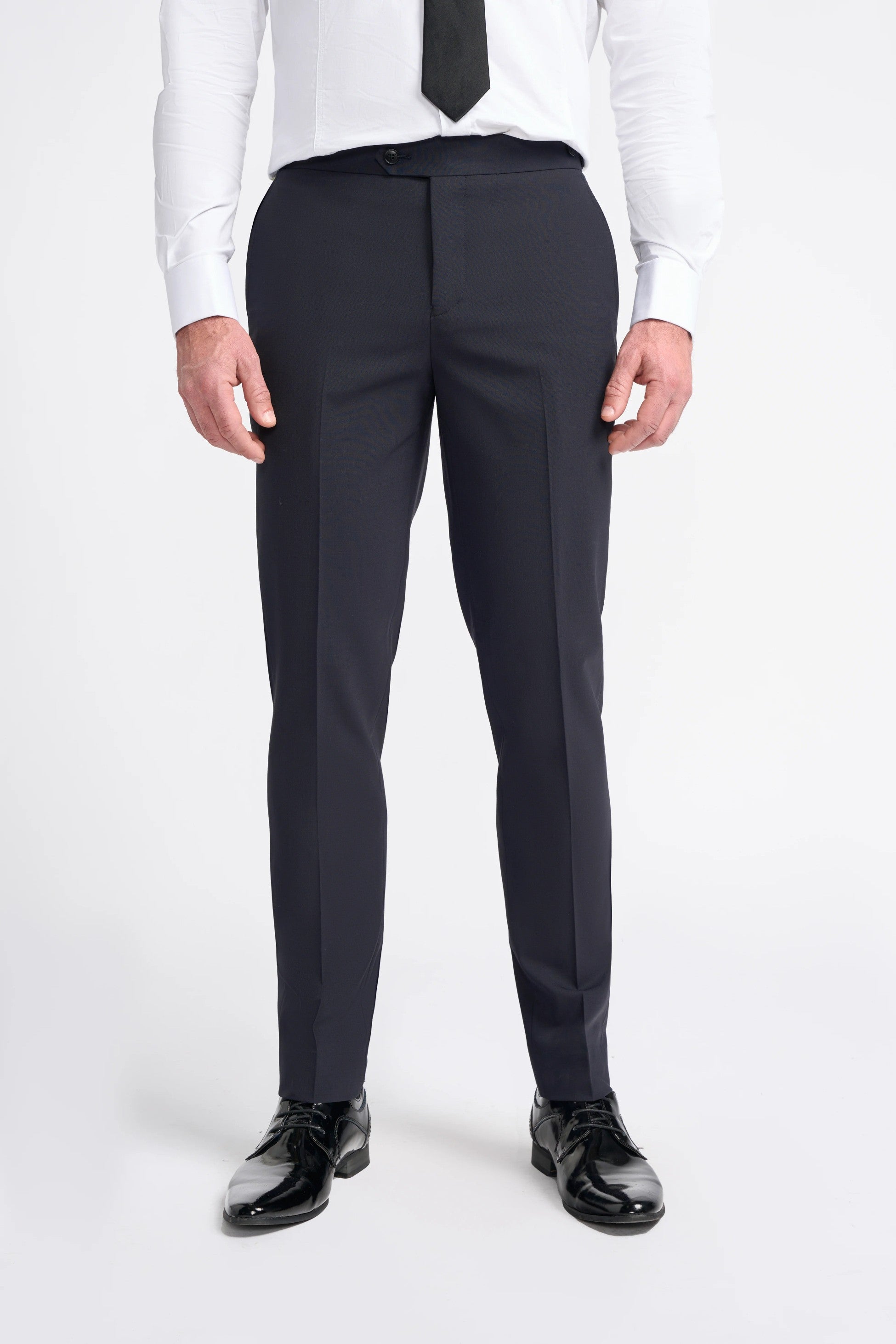 Men’s Wool Blend Formal Trousers – ASPEN W/T - Navy Blue