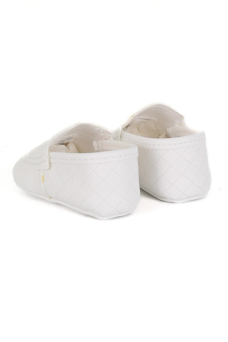 Baby Boys Slip on Pre-walker Moccasin - White