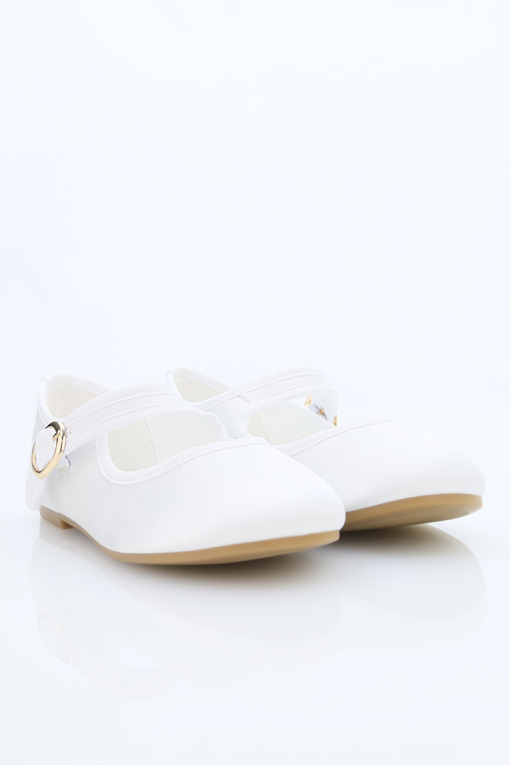 Girls' Communion Satin Mary Jane Shoes - HANA - White