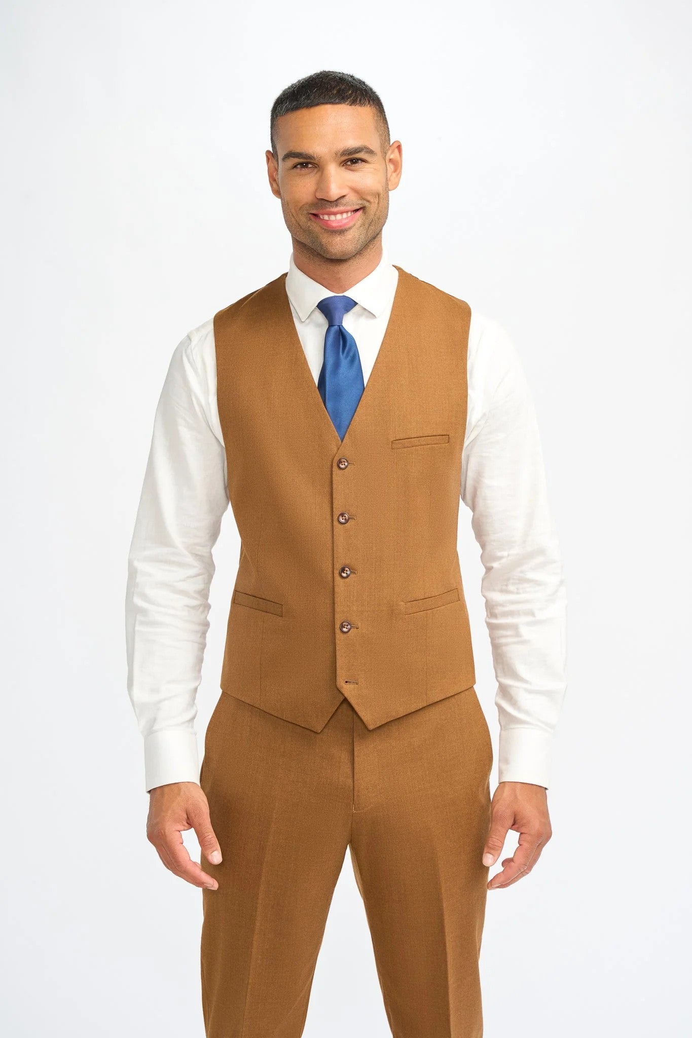 Men’s Wool Slim Fit Formal Waistcoat - James - Sierra