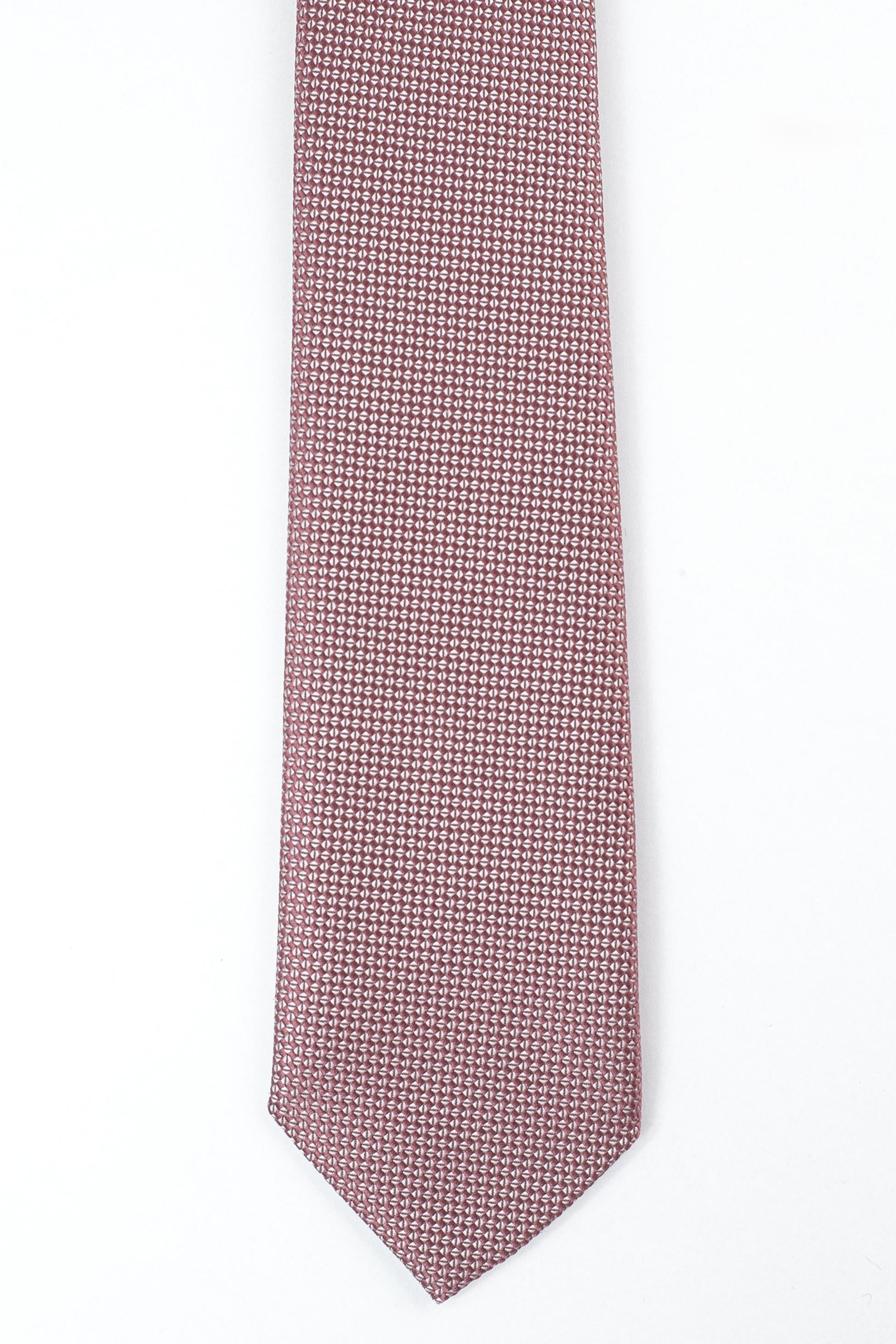 Boys’ Jacquard Tie & Hanky Set with Elastic Strap - Dusty Rose