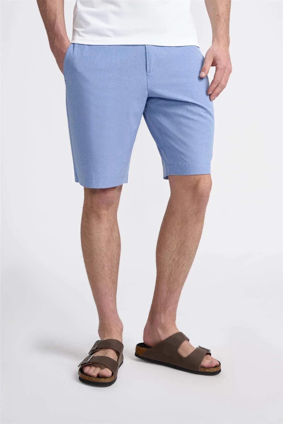 Denver Mid Rises Men's Mid-Rise Denver Shorts in Azure Blue | SIRRI