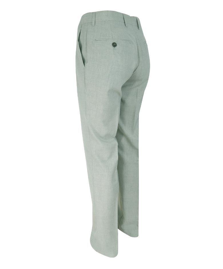 Men's Slim Fit Formal Ivory Trousers - VENETO - Light Grey