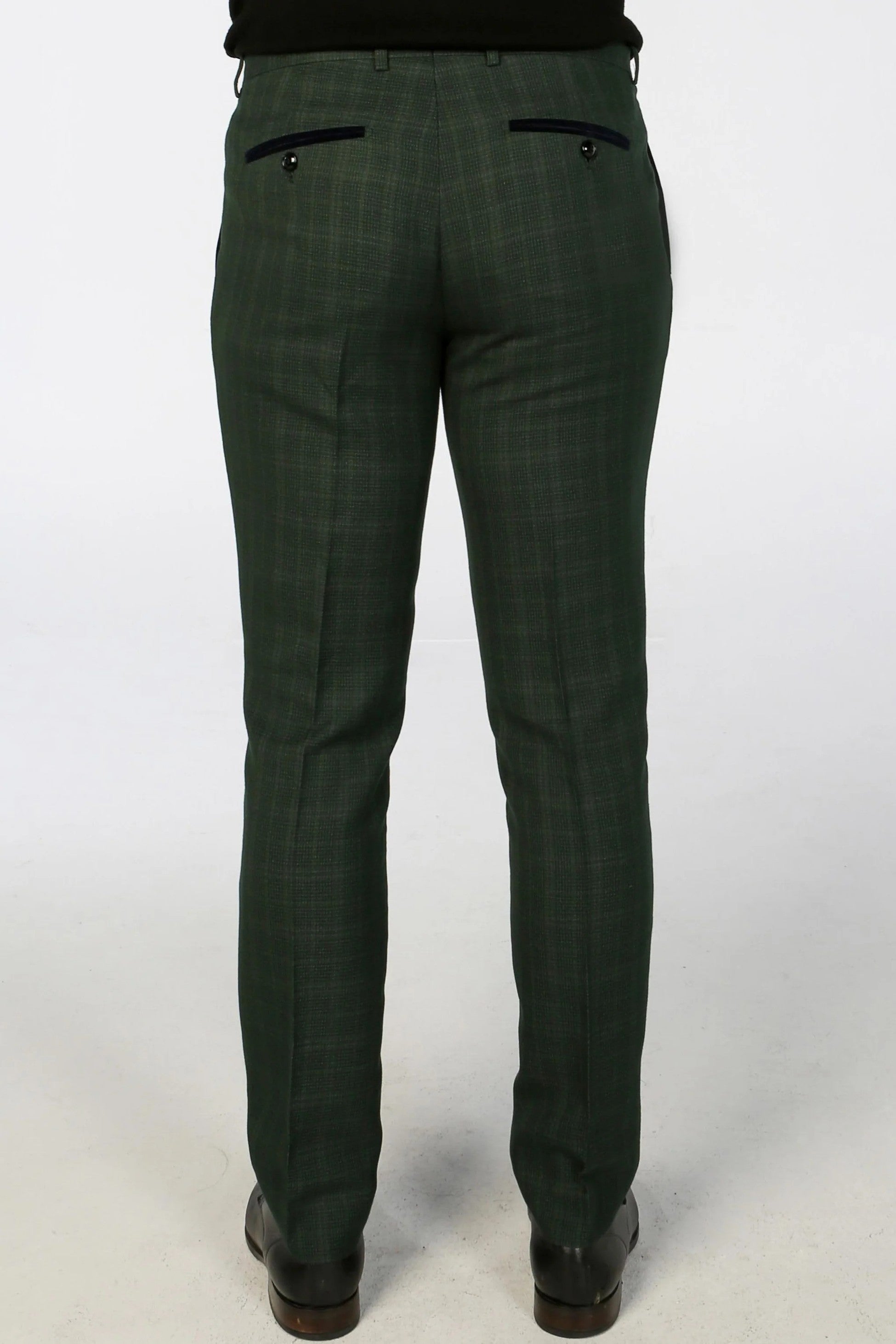 Men’s Tailored Fit Check Suit – LEO - Green